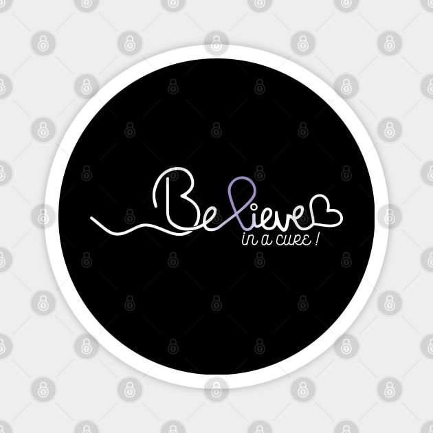 Believe- Testicular Cancer Gifts Testicular Cancer Awareness Magnet by AwarenessClub